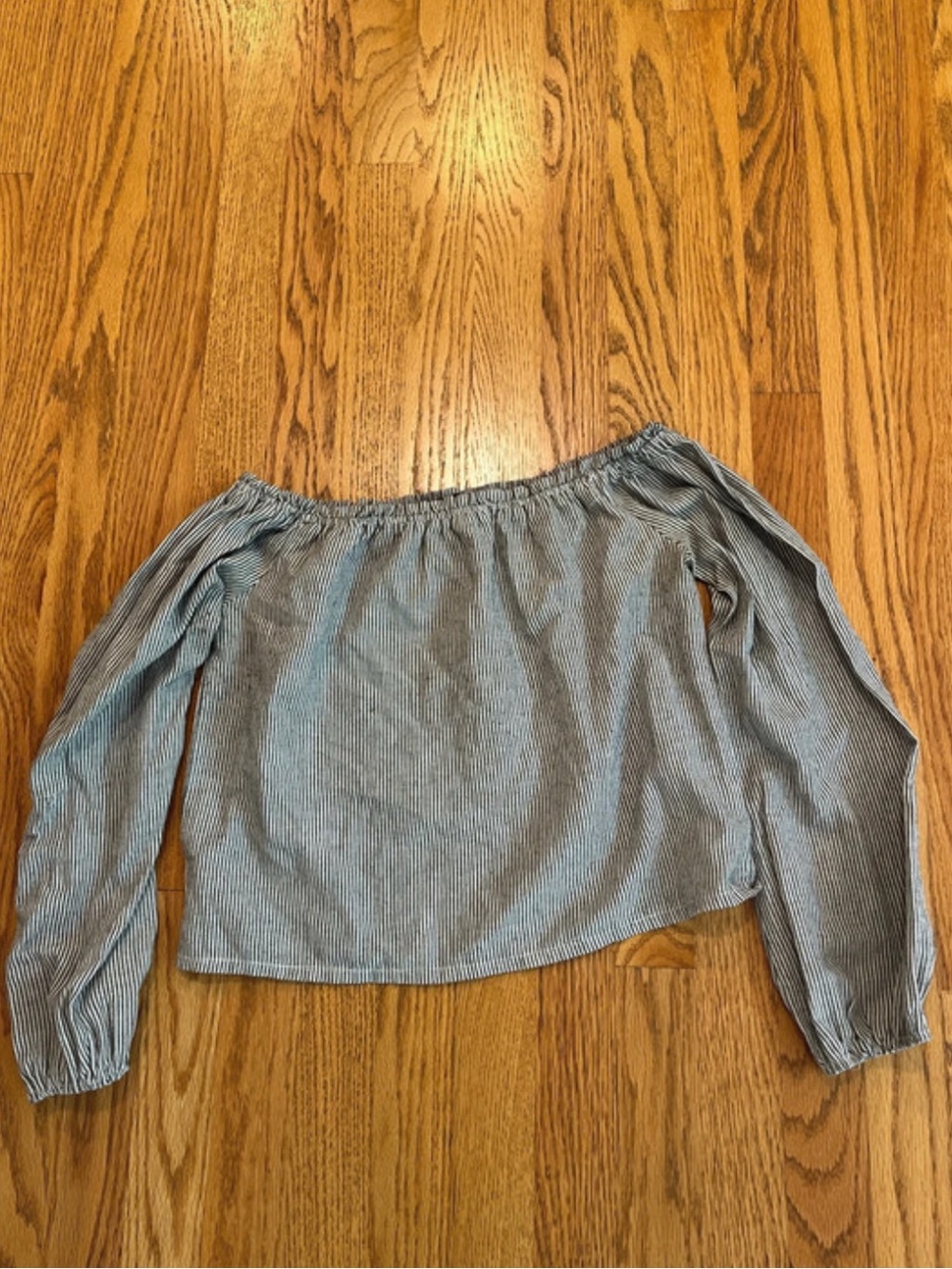 Brandy Melville Off Shoulder Stripe Crop Top Boho Cottagecore One Size